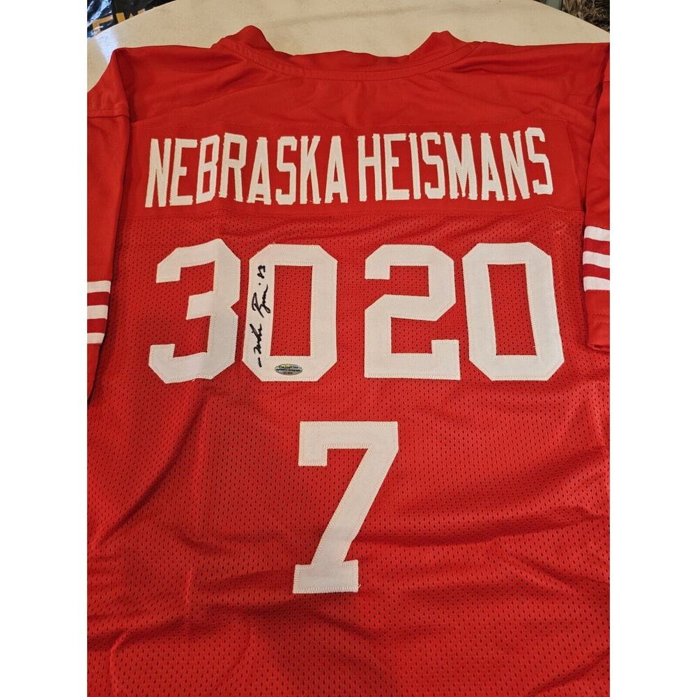 Mike Rozier Autographed/Signed Jersey Red Custom Jersey